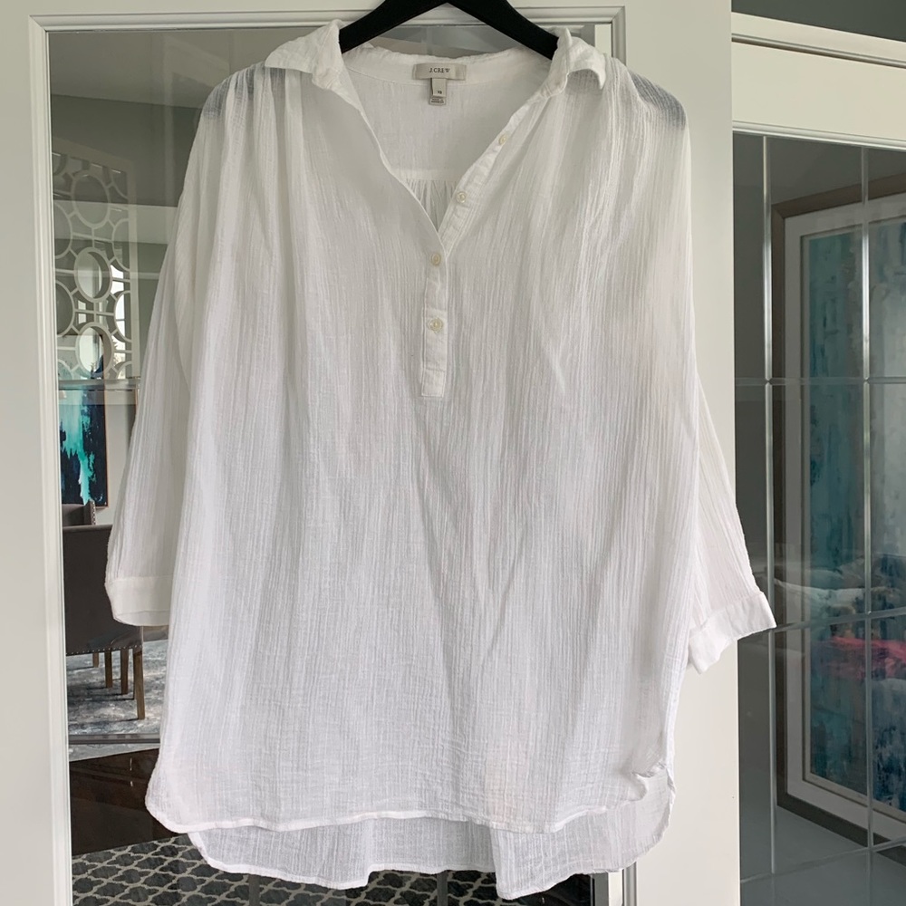 JCrew Whisper Gauze Beach Tunic, XS